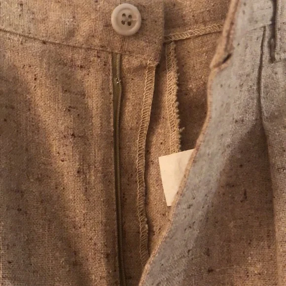 Vintage Pleated Tan/Brown Pants - Picture 7 of 7